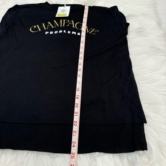 Pep & BB Champagne Problems Fit2Run Club Short Sleeve Top in Black, Small NWT - Picture 9 of 11